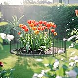 Yeabett Gartenzaun 19 Stück, Dekorativer Metallzaun 31cm(B) × 41cm(H), Hundezaun Outdoor Tierbarriere für Blumenbeet Hof Patio