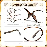 3 Pieces Blue Light Blocking Glasses - Clear Fashion Cat Eye Screen Glasses for Computer, Reading, Anti Glare, Migraine Relief - Blue Light Filter for Women Men (Style B) - Image 3