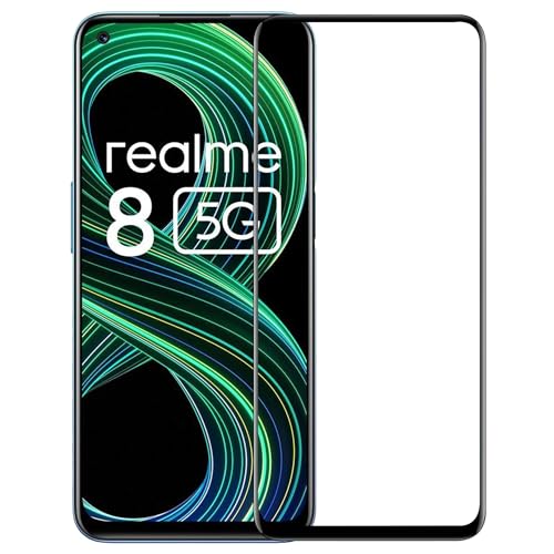 Image of Amazon Brand - Solimo Tempered Glass Screen Protector Compatible with Realme 8 5G Transparent Protective Film [Clear HD]