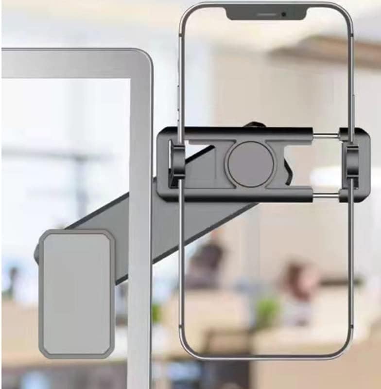 2 in1 Laptop Phone Holder Adjustable Side Mount Clip for Office Home image 5