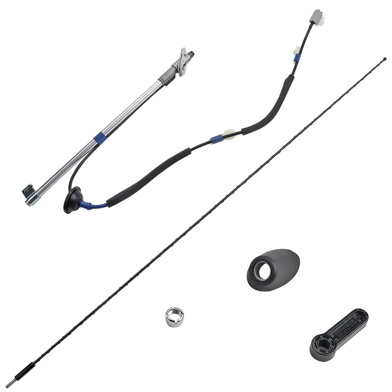 Antenna Kit Assembly Manual Type with Antenna & Ornament & Nut & Base Compatible with 2005-2015 Toyota Tacoma Replaces# 86300-04070 86309-04110 86396-04040