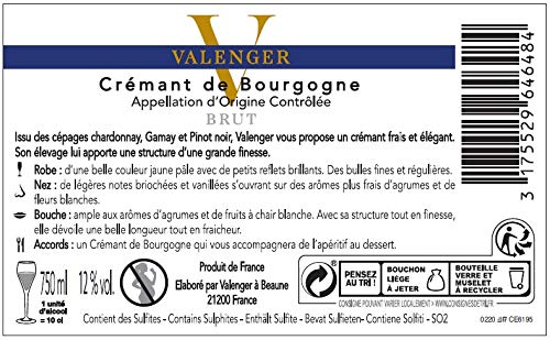 Valenger Brut – Crémant de Bourgogne AOP (6 x 0,75 l)