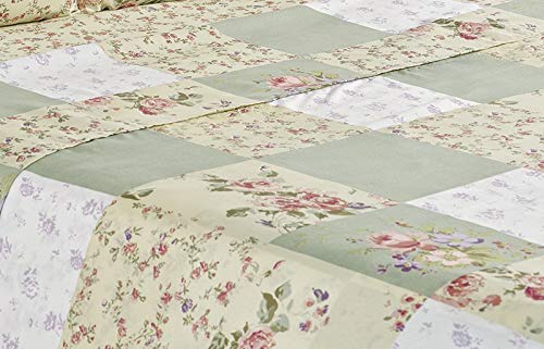 Jogo de Cama Bouti Solteiro Patchwork Verde 03 Peças
