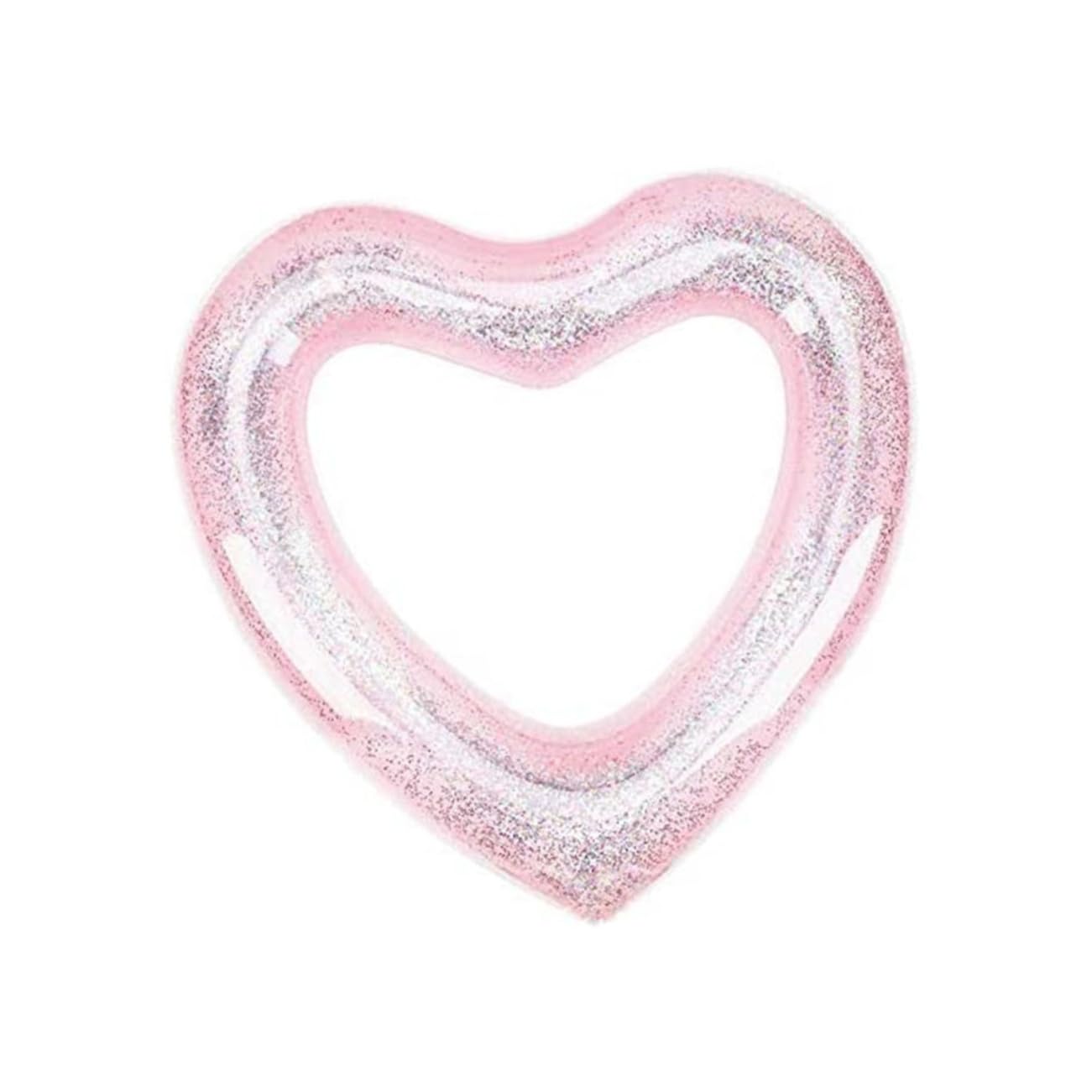 Toddmomy Lightweight Portable Glitter Heart Pool Float Perfect for Outdoor Swimming