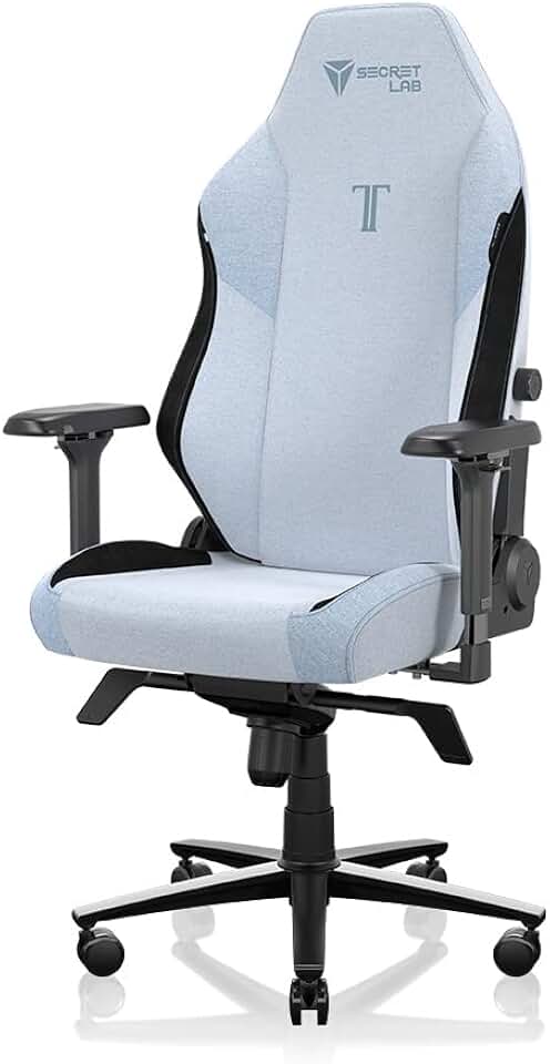 Secretlab Titan Evo XL Frost Blue Gaming Chair - Fabric, Blue, Ergonomic | Lumbar Support, High Back, Reclining, Magnetic Head Pillow, Big & Tall (Up to 395 lbs), 4D Armrests, Height Adjustable, Basic