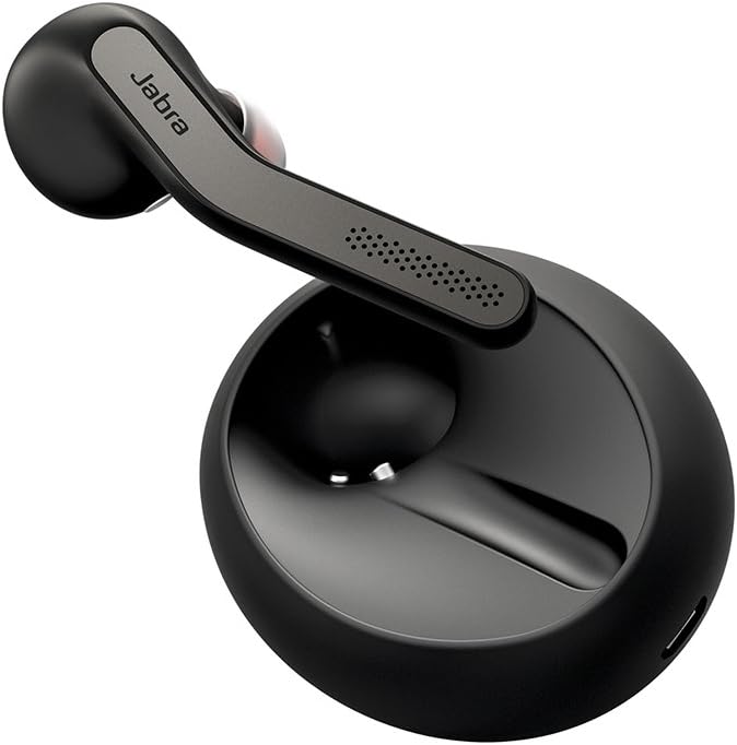 Jabra Talk 55 Bluetooth Headset for High Definition Hands-Free Calls with Dual Mic Noise Cancellation, Touch Controls and Portable Carrying Case (Black)