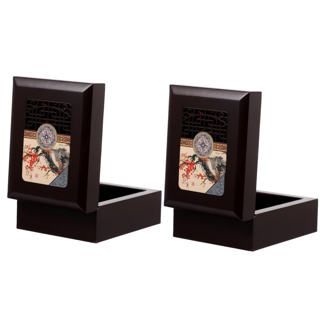 Scatole di scatole di gioielli da 2 pezzi scatole ad anello per gioielli per gioielli Organizzatore di gioielli per collane scatole regalo per gioielli per orecchini a orecchie di portabanca per