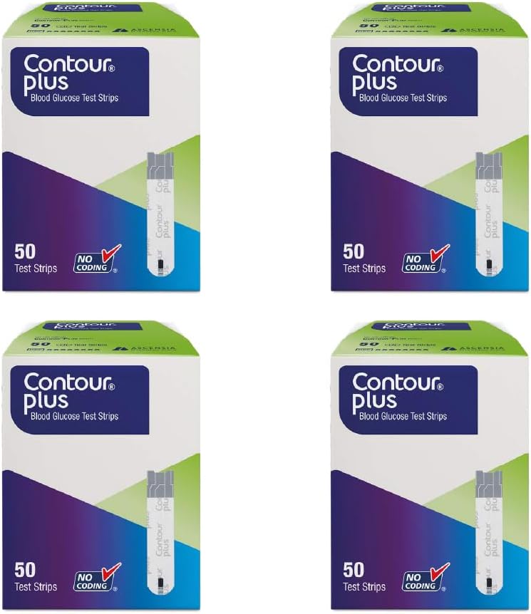 Contour Plus Strips 50 Count (Multicolor) - Pack of 4
