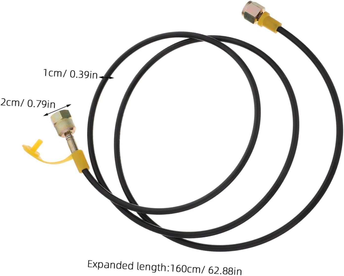 Hydraulic Pressure Gauge Hose with Universal Coupling 1.6m High Pressure Hydraulic Test Line for Industrial