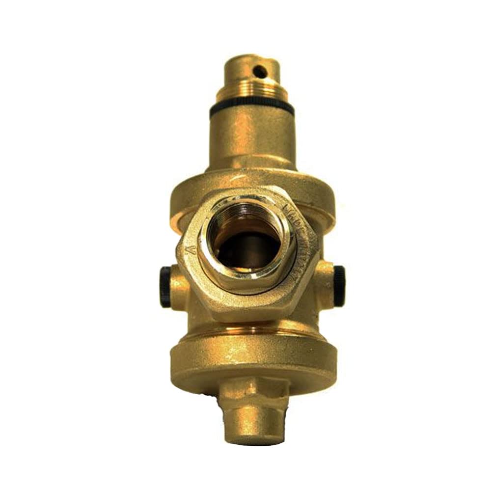 Regolatore di pressione dell'acqua in ottone. Valvola di riduzione della pressione Filettatura femmina 3/4". Riduttore di pressione con alta precisione e risposta rapida