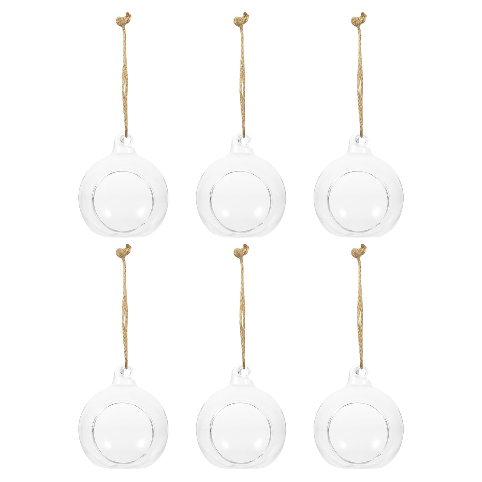 Alipis 6 Piezas Lavabo Colgante De Bola De Cristal Terrarios con Jardineras De Vidrio Terrario Colgante De Cristal Colgando Globos De Cristal Cuenco Suculento Cuerda De Hidroponia