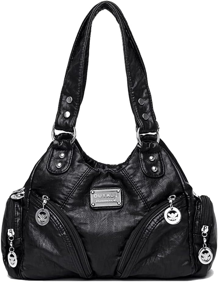 Coolives Damenhandtasche aus PU-Leder Damen Hobo Handtasche Tasche Vintage Schultertasche Hobo Damentasche Henkeltasche Umhängetasche Retro Taschen für Frauen Mutter