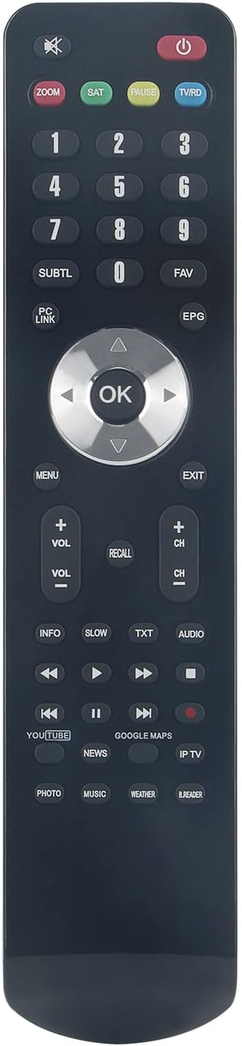 AULCMEET Replacement Remote Control Compatible with Tiger Red Satellite Receivers Z400, Z500, Z99, Z800 and Gazal 2000 Gazal 3000