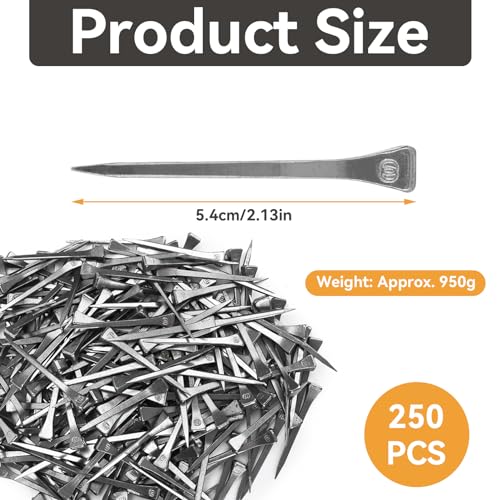 Image of 250Pcs 2.1inch E6 Horseshoe Nails, Steel Horse Shoe Nails Horse Hoof Nails Horseshoe Tools for Horse Training Equestrian Sports