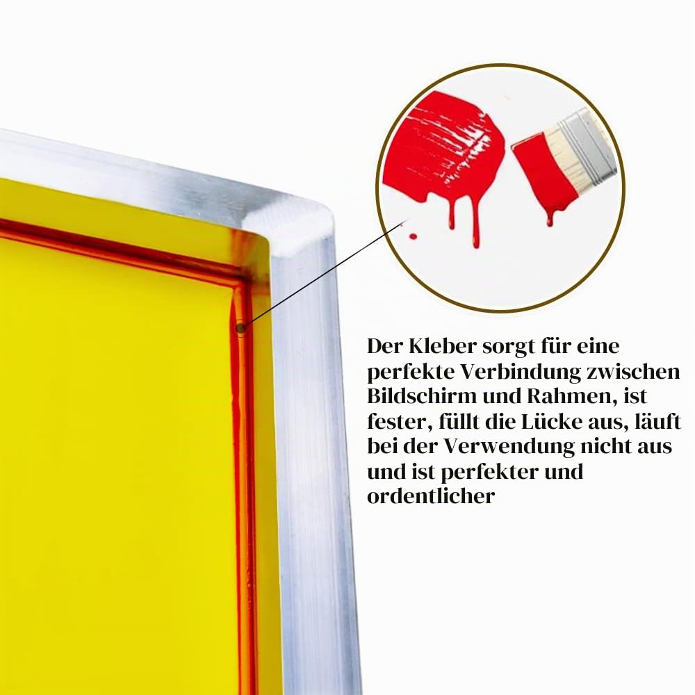 Trockensieb-Set, Aluminium-Rahmen-Sieb, Polyester-Mesh-Sieb, 4-teiliges Set (50,8 x 61 cm), Maschenweite 60, 90, 110, 200 (Mikron-Äquivalent 250, 165, 149, 75), rot, gelb, VKOMGH001