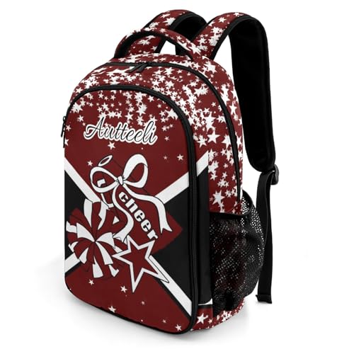 Cheer Backpack for Cheerleader - Custom Name Cheer Bag Personalized Cheerleading Bookbag Gifts for Cheer Team Coach (Maroon)2