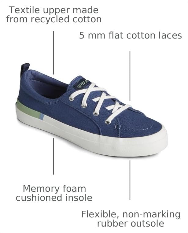 Image of Sperry Women's Crest Boat Smocked Hemp Sneaker