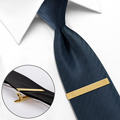 HAWSON 2 inch Tie Clip for Men in 1pcs/ 3pcs/4 pcs, Tie Bar Clip for Men's Skiny Necktie, Tie Pin Clip Gift Set for Working3