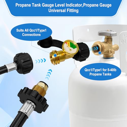 image for FJXBYWM Propane Tank Gauge,Propane Tank Gauge Level Indicator,Universa