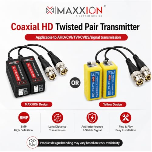 Image of Video Balun | 8MP (Pack of 5), 4K Passive HD BNC Video Balun Transceiver Transmitter Via Rj45 Cable AHD /TVI /CVI /CVBS for Full HD CCTV DVR Security Surveillance Camera System