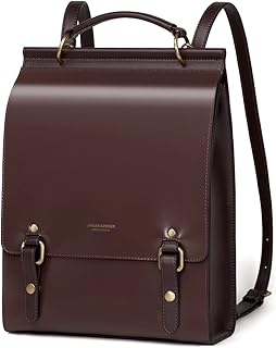 Cnoles Leather Backpack Purse For Women Fashion Ladies Vintage Bag Casual School College Travel Backpacks Bookbag Brown