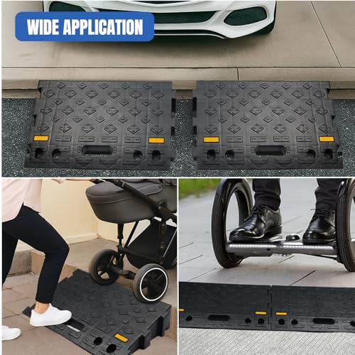 Rampas portátiles de plástico Nilight para bordillo, 2 unidades miniatura 6