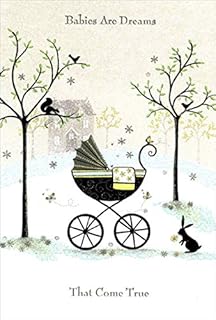 Precious Ebony Bassinet New Baby Congratulations Card