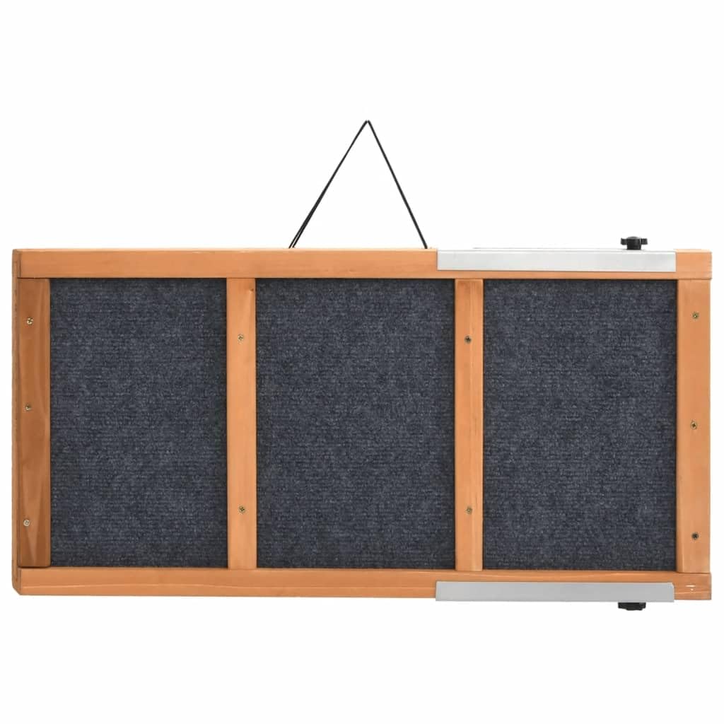 Mangloder Rampe pour chien, grise, 120 x 30 cm, en bois de sapin massif, pliable, surface antidérapante avec barres transversales, aide à l'entrée portable pour chien et chat jusqu'à 20 kg