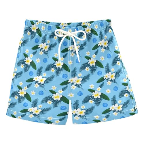 Little Boys Summer Flowers Floral Blue Swimwear Size 2-14 Years 20301151