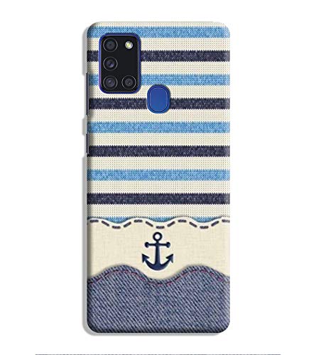 PRINT VISA Lines Cool Sailor Sea Beach Ship Designer Printed Hard Back Case for Vivo Y50 / Y30 - Multicolor
