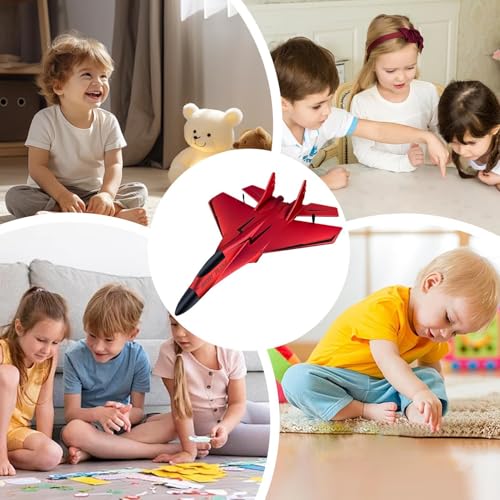 Uozonit Remote Control Airplane | Outdoor Flying Toy with Light | 2 Channel Airplane RC Glider Aircraft 2.4GHz Remote Control Airplane for Beginners - Image 4