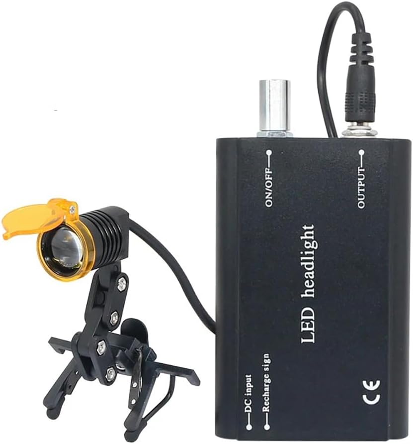 3W Dental Headlight with Clip for Loupes Glasses Portable LED Headlamp