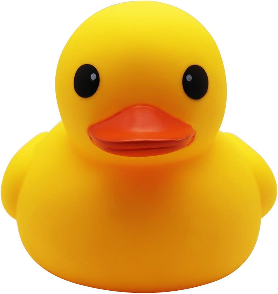 Happy Trees Duck Bath Toy, Large Bath Duck, Squishy Rubber Duck, Baby Shower, 7"