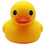 Happy Trees Duck Bath Toy Large Bath Duck Squeak Rubber Duck Baby Shower, 7 Inches
