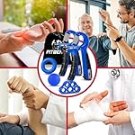 FitBeast Hand Grip Strengthener Workout Kit (5 Pack), 2 Forearm Grip Adjustable Resistance Hand Gripper, Finger Stretcher, Grip Ring & Stress Relief Grip Ball for Athletes - Image 5