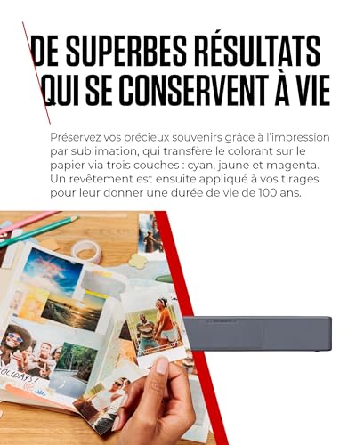 Canon Imprimante portable SELPHY QX20: impression par Wi-Fi depuis smartphone ou tablette. Sublimation thermique, 2 tailles de tirages autocollants et chargement USB-C - Noir (Sans encre ni papier)