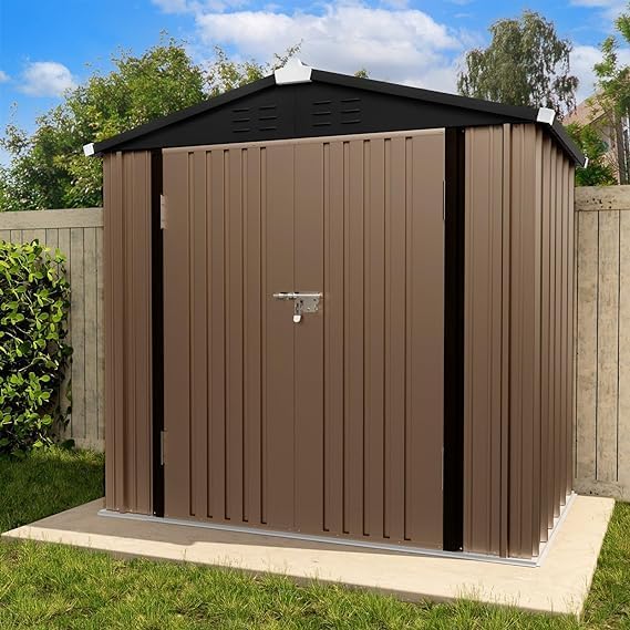 UDPATIO Metal Outdoor Storage Shed 6x4 FT, Garden Storage, Waterproof