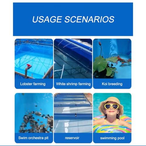 Tanque de agua plegable para acuicultura exterior con marco reforzado y accesorios 7