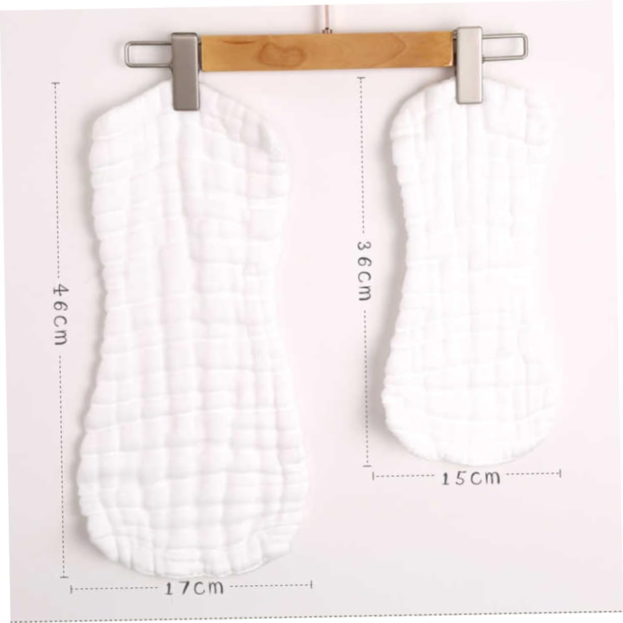 Alasum Pure Cotton Gauze Diaper Pads Reusable Baby Nappies for Newborns Size L 18X6.7 Inch Breathable Infant Diaper Liners Water Absorption Care for 0-2 Years