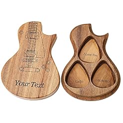Médiators de guitare en bois personnalisés personnalisés et étui de sélection créatif personnalisé cadeau de musique de… - Les Beatles, Paul McCartney, John Lennon, RIngo Starr, George Harrison