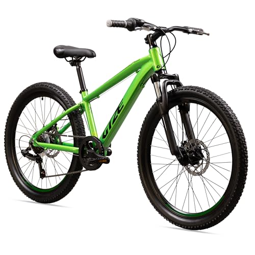 Goetze Sigma 24 x 2.10 Zoll Jugendfahrrad | MTB Hardtail | 7-Gang Kettenschaltung mit Drehgriff | Mechanische Scheibenbremsen | Aluminiumrahmen 13\" | Federgabel | ab 130 cm Körpergröß Goetze Sigma 24 x 2.10 Zoll Jugendfahrrad | MTB Hardtail | 7-Gang Kettenschaltung mit Drehgriff | Mechanische Scheibenbremsen | Aluminiumrahmen 13\" | Federgabel | ab 130 cm Körpergröß