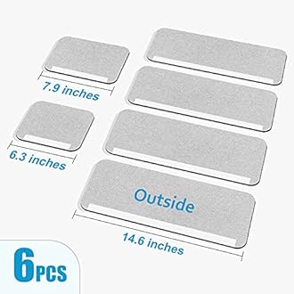 ELCOOR Refrigerator Handle Covers, Set of 6, Trimmable, Washable, Appliance Handle Covers, Fridge Door Handle Protector, Get Rid of Dirty Handprints. Timesaver, Kitchen Decor Accessories(Light Grey)