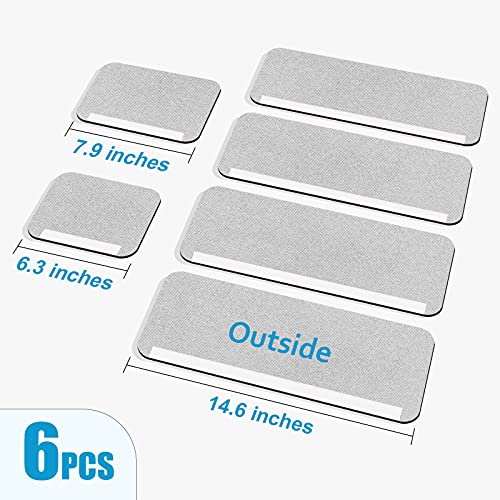 ELCOOR Refrigerator Handle Covers, Set of 6, Trimmable, Washable, Appliance Handle Covers, Fridge Door Handle Protector, Get Rid of Dirty Handprints. Timesaver, Kitchen Decor Accessories(Light Grey)