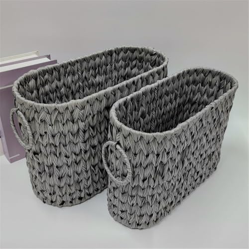 Cesta de mimbre multiusos para acabar con el desorden en baldas y armarios 6