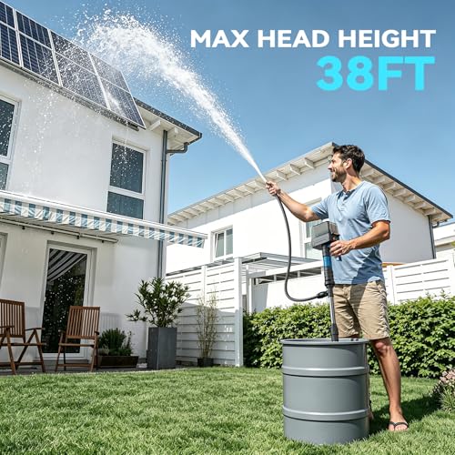 Image of Ecarke 840GPH Brushless Cordless Stick Water Transfer Pump Compatible With Makita 18V (Tool Only), Auto Shut-Off, 38FT Lift 3-Speed, Extendable & IP68 with Hose Kit for Pool Garden Basement RV Boat