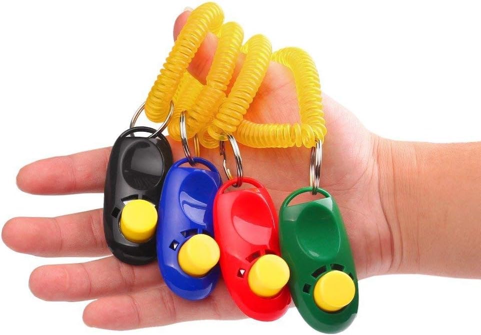 ONELINK MALL Universal Animal Pet Dog Training Clicker with Wrist Bands Strap, Dog Clickers for Pet Dog Training & Obedience Aid 2