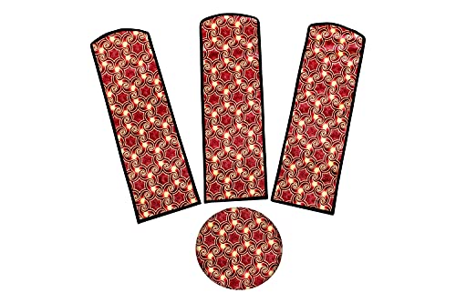 Image of Stylista Waterproof & Dustproof Three Blade Ceiling Fan Cover with attachable Enclosure Set of 4 Fan Covers Packed Pattern Multicolor