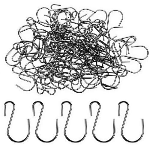 DOPENSPI Lot de 100 mini crochets en S de 2,5 cm pour suspension, crochets métalliques en forme de S pour décoration de Noël, mini crochets en fil de S pour accrocher des bijoux, petits ustensiles de