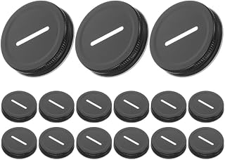 Ipetboom Metal Coin Slot Lid round Tinplate 15pcs with Tight Seal Multifunctional Money Saving Lid for Mason Jars and Canning Jars for Home Decor