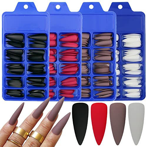 Top 10 Best Red Matte Stiletto Nails : Reviews & Buying Guide - Katynel